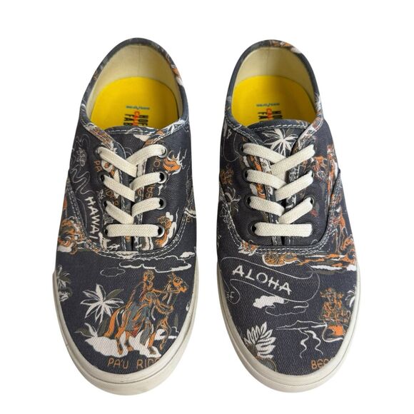 SEAVEES Legend Beachcomber Herringbone Twill Sneaker Casual Hawaii Big Kids 3 - Picture 1 of 11